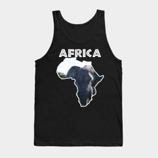 African Wildlife Continent Elephant Ears Tank Top